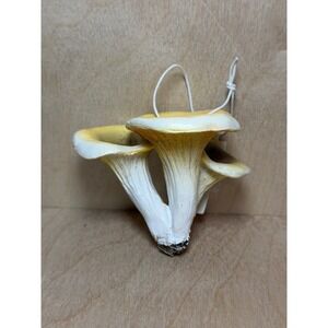 Creative Co-op Yellow Resin‎ Mushroom Cluster Christmas Ornament Nature Decor